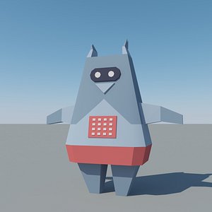 3d model of cartoon space robot