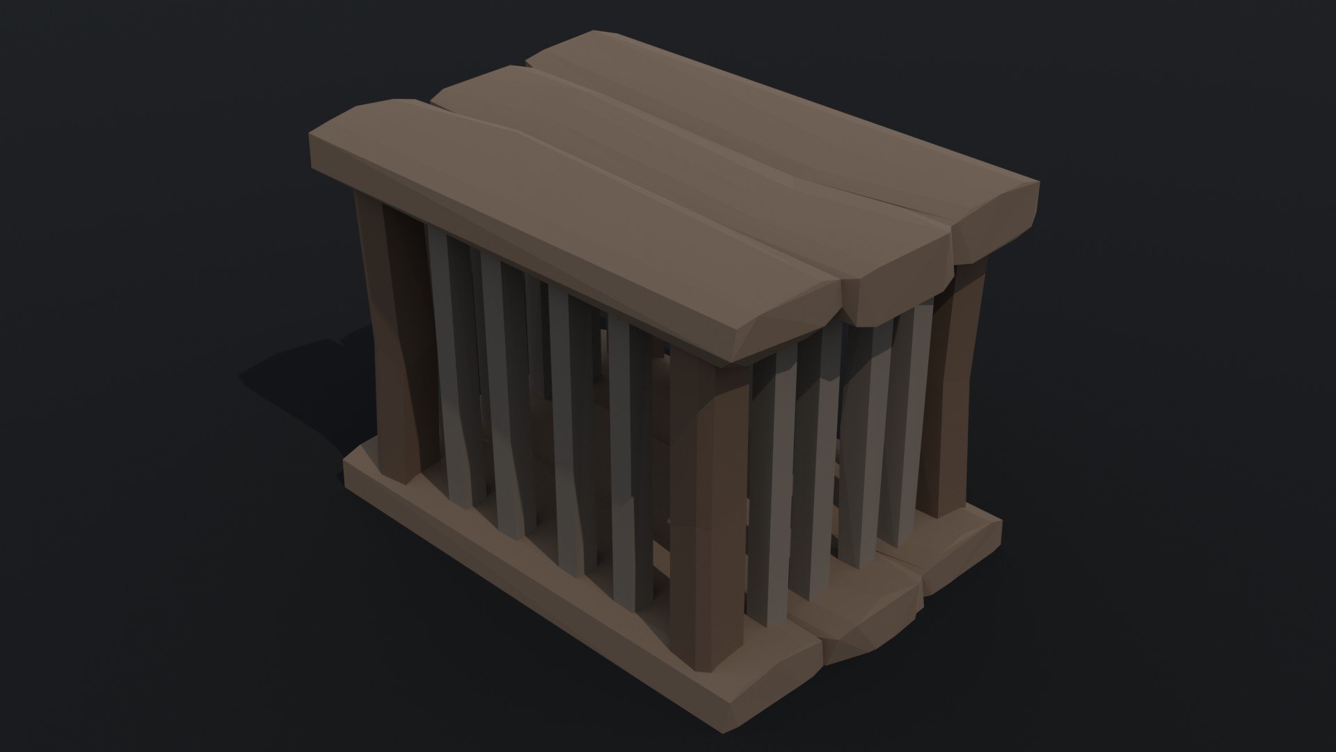 Low-poly Cartoon medieval Polygonal cage kit 3D model https://p.turbosquid.com/ts-thumb/sU/Dx5AFz/pd/4/jpg/1703789972/1920x1080/fit_q87/e7906b6b800ecaeb4eb29f3ca2b635425052bbe3/4.jpg