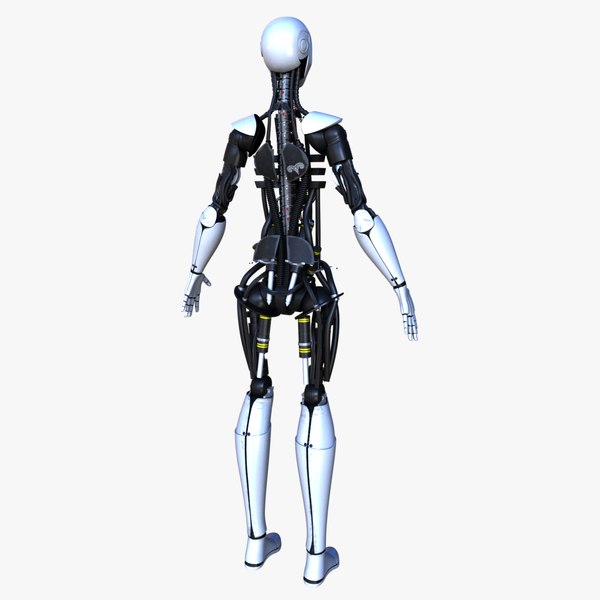 female robot pro rigged 3d max