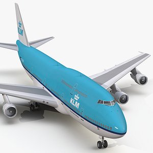 boeing 747-300 klm 3d model