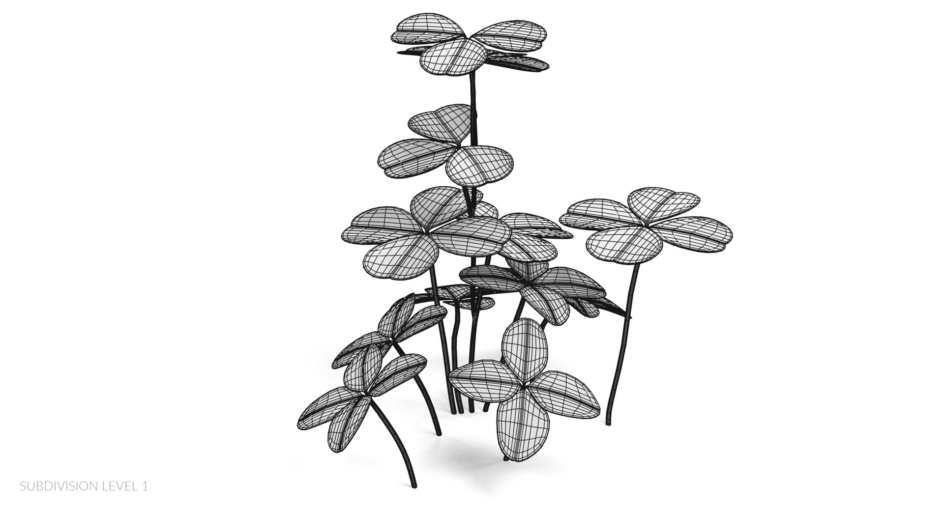 3D clover plant 4 - TurboSquid 1300470