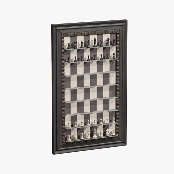 modelo 3d Vertical Wall Chess Dark Wood Set TurboSquid 2086168