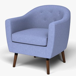3D Homelegance Fabric Chair Low-Poly model