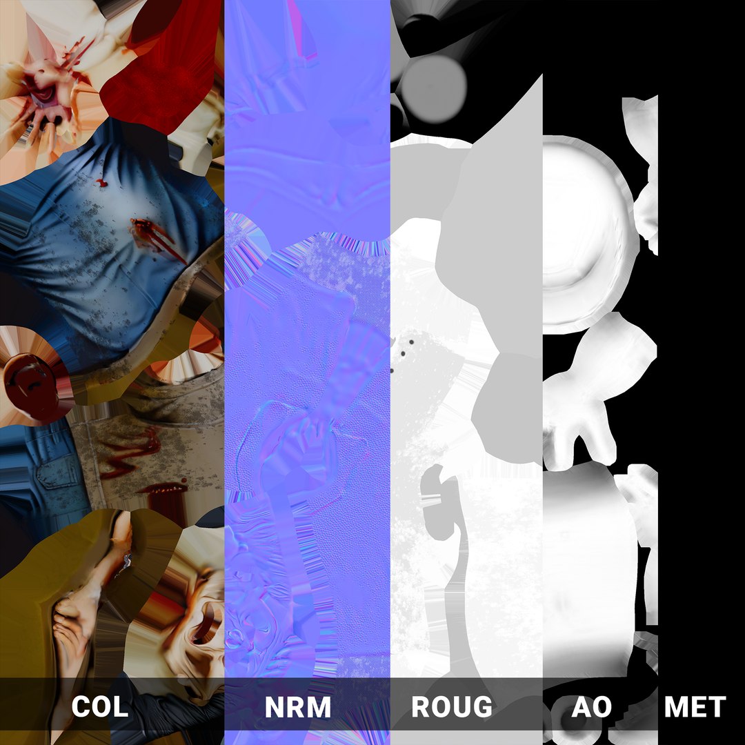 3D Zombie Character Rigged - TurboSquid 2287988