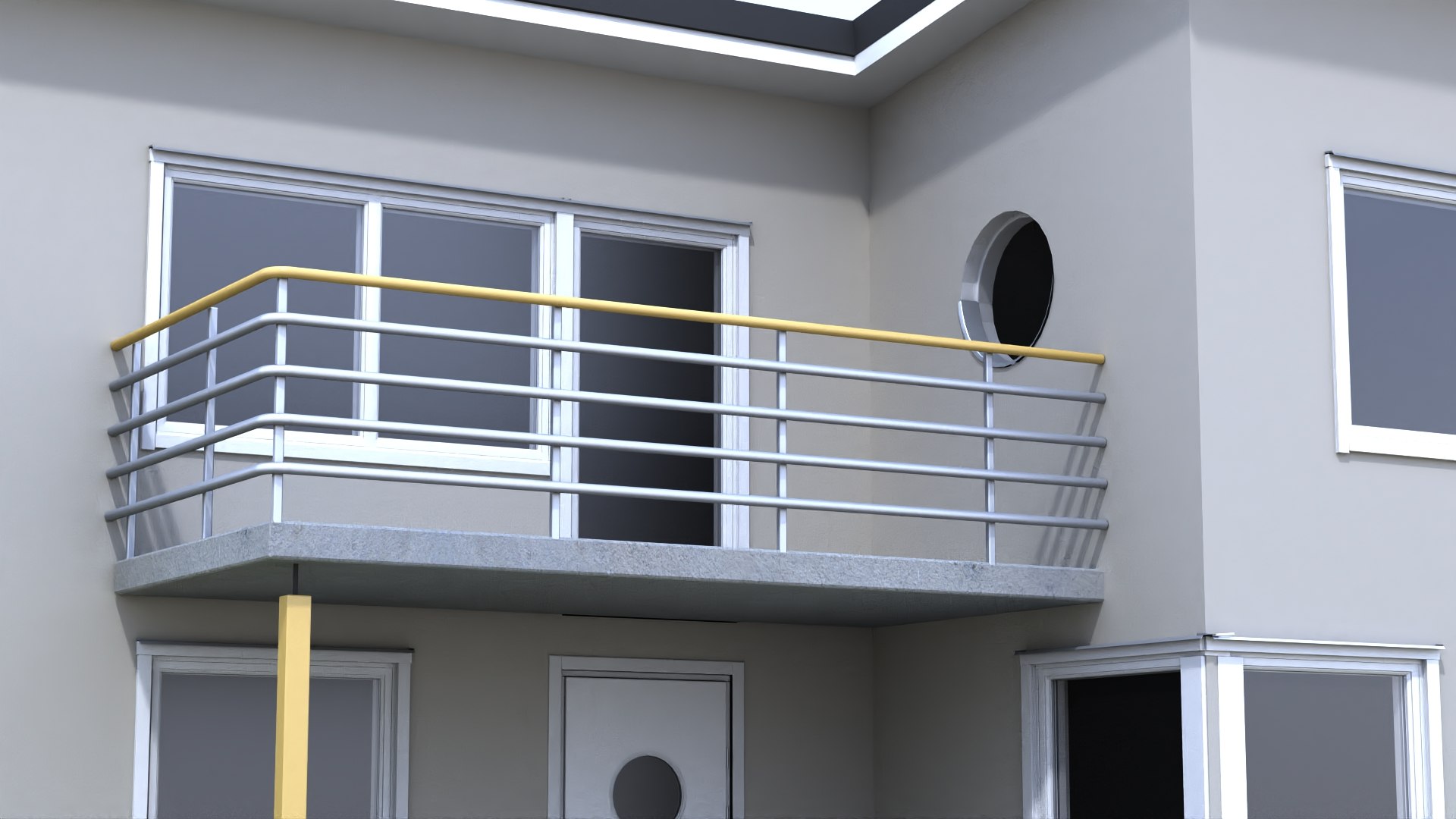 3D House Balcony Model - TurboSquid 1644385