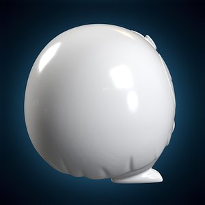 Chubby Owl Figurine Angry Expression 3D Print Model