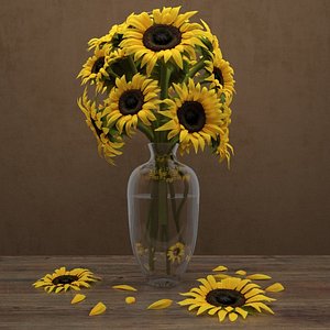 sunflowers 3d max