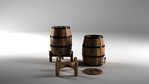 wine barrels bar model