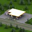 Shell Gas Station Day and Night