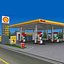Shell Gas Station Day and Night