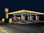 Shell Gas Station Day and Night