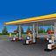 Shell Gas Station Day and Night