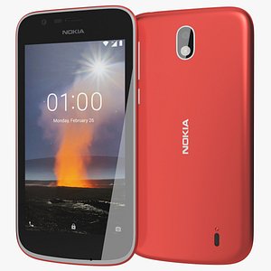 realistic nokia 1 warm 3D model