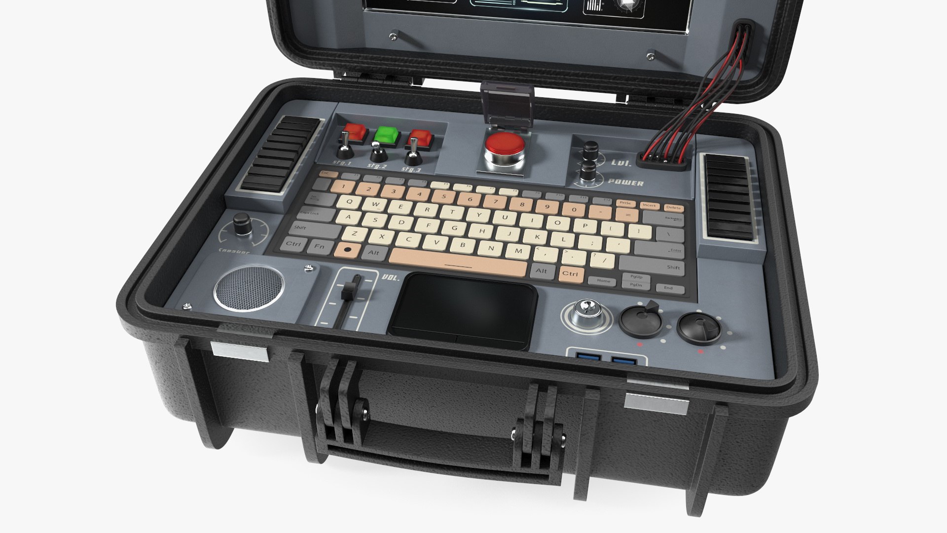 Nuclear Briefcase Rigged for Maya 3D model TurboSquid 2048578