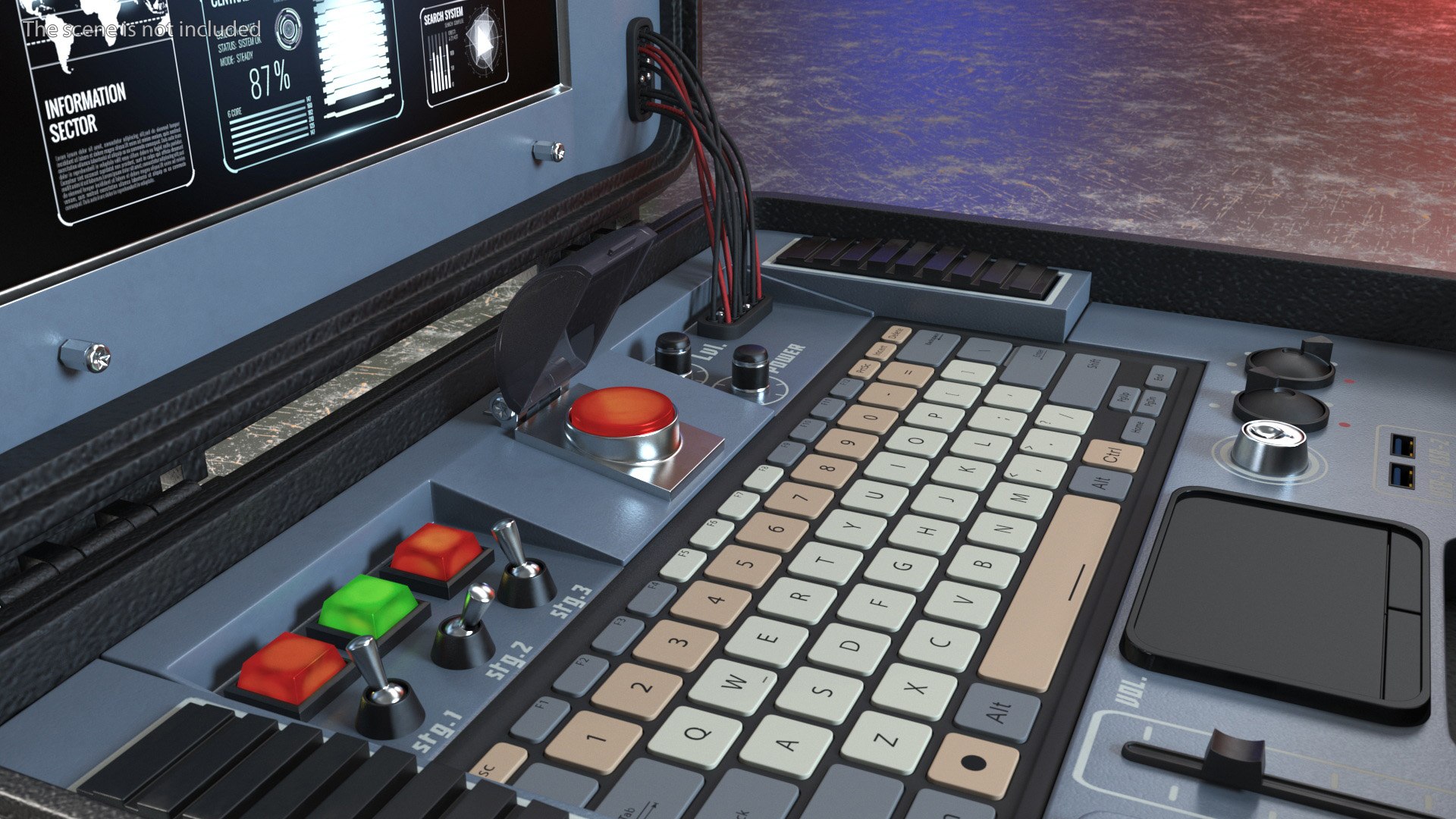 Nuclear Briefcase Rigged for Maya 3D model TurboSquid 2048578