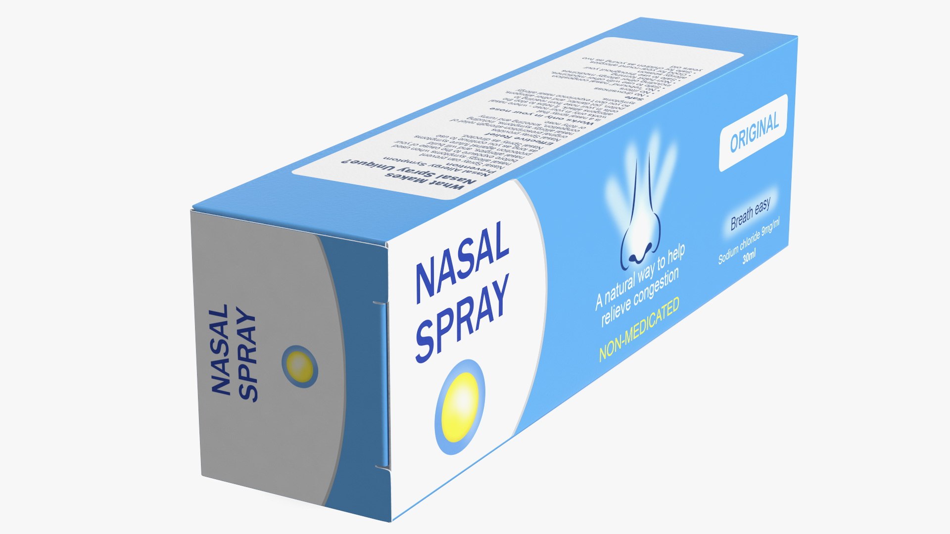 Nasal Spray Box 3D model preview