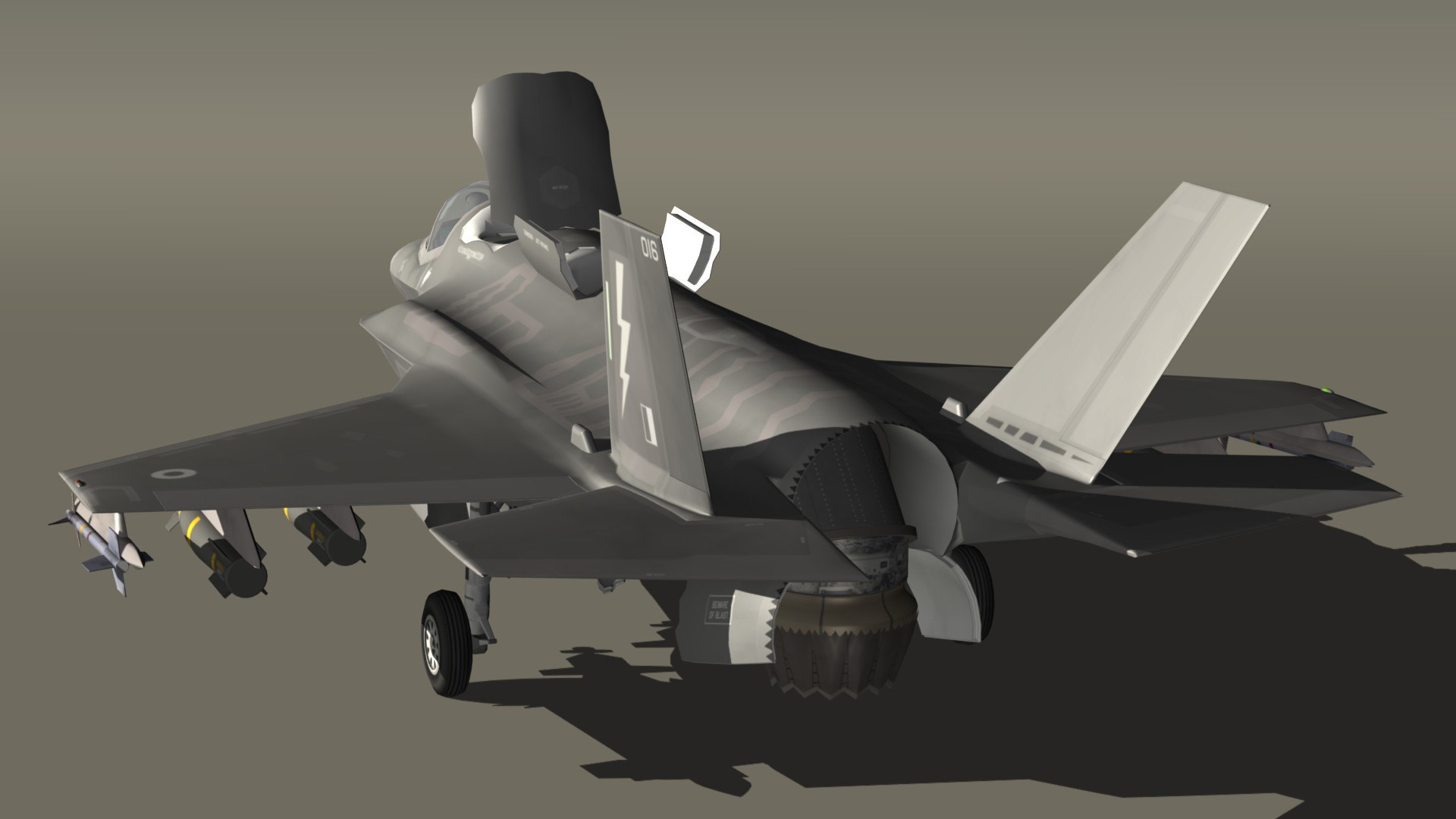 3D Lockheed Martin F-35B RAF https://p.turbosquid.com/ts-thumb/sU/ntOlTN/bj/f35brafpr17/jpg/1664894259/1920x1080/fit_q87/23c3ce18b63ce6e9d502f2a45ef5ee45d607eaaa/f35brafpr17.jpg