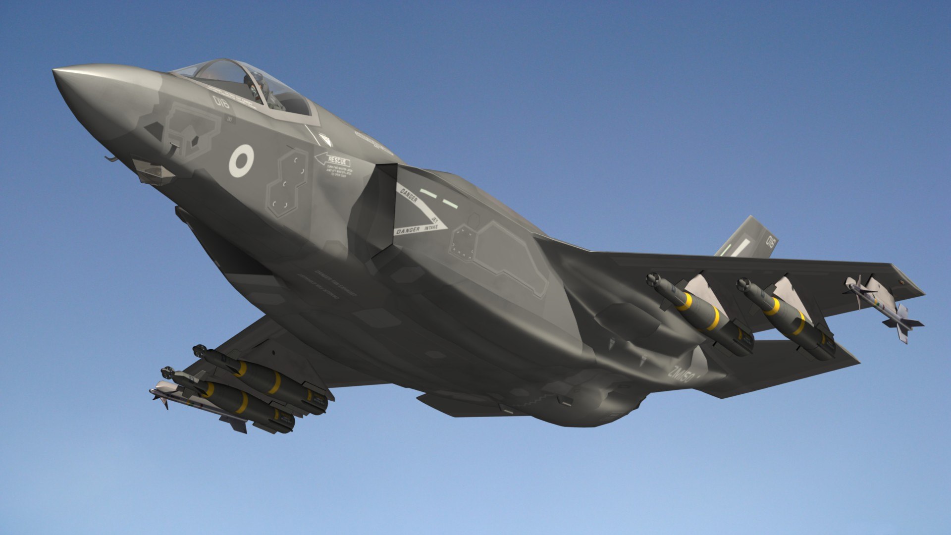 3D Lockheed Martin F-35B RAF https://p.turbosquid.com/ts-thumb/sU/ntOlTN/ip/f35brafpr14/jpg/1664894258/1920x1080/fit_q87/d8ba9cef995578c10063b25e65b37239cd81e94a/f35brafpr14.jpg
