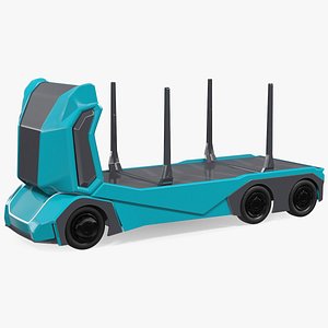 autonomous electric logging truck vehicle 3D model