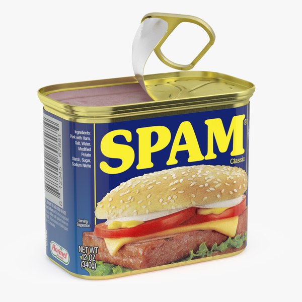 3D Spam Canned Food Opened