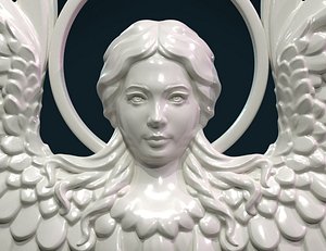 3D angel relief model