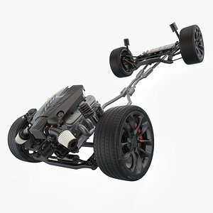 3D lexus lc 500 suspension