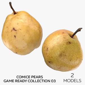 3D Comice Pears Game Ready Collection 03 - 2 models model