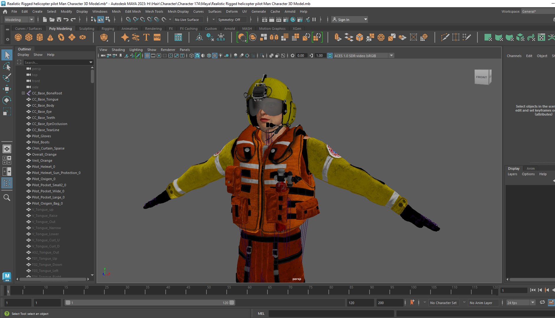 3D Realistic Rigged Helicopter Pilot Man Character 3D Model ...