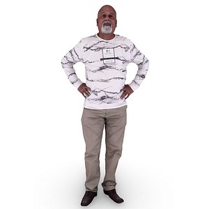 Old Man Crowd 3D model