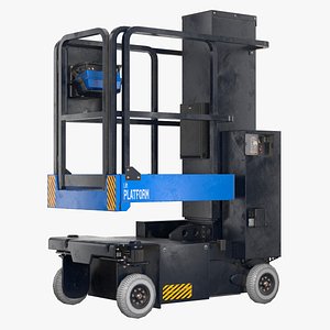 Self-propelled Lift Work Platform Low Poly PBR