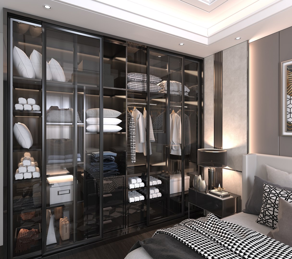 3D Modern Bedroom Interior Scene 2 model - TurboSquid 1775888