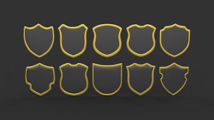 3D Badge Patche 02 3D model model