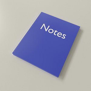 3D spiral notebook model