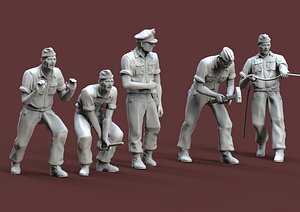 german tank crew 3D model