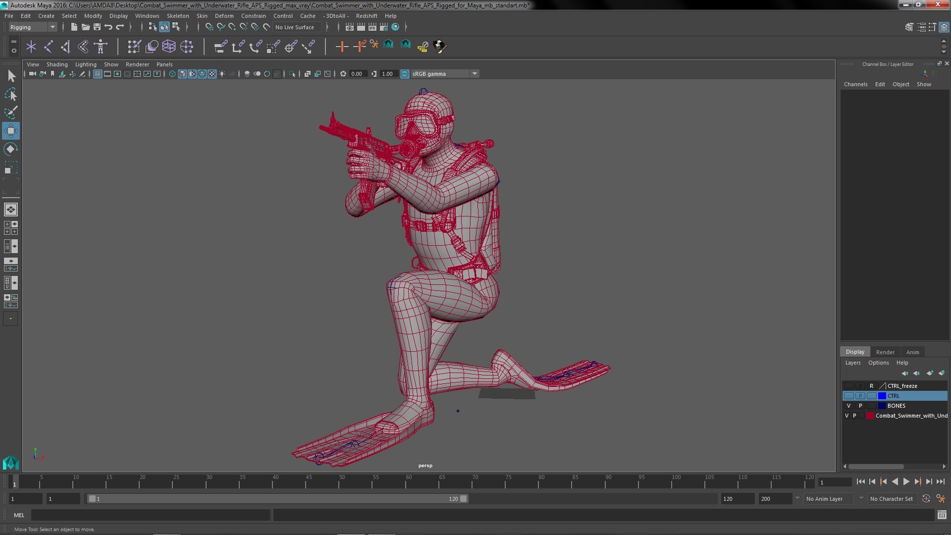 Combat Swimmer with Underwater Rifle APS Rigged for Maya model https://p.turbosquid.com/ts-thumb/sV/bOUlaJ/RO/combatswimmerwithunderwaterrifleapsriggedvray3dmodel035/jpg/1680190948/1920x1080/fit_q87/d5f848d06724f67ef7d74f8f95e6dae13ba7ab7f/combatswimmerwithunderwaterrifleapsriggedvray3dmodel035.jpg
