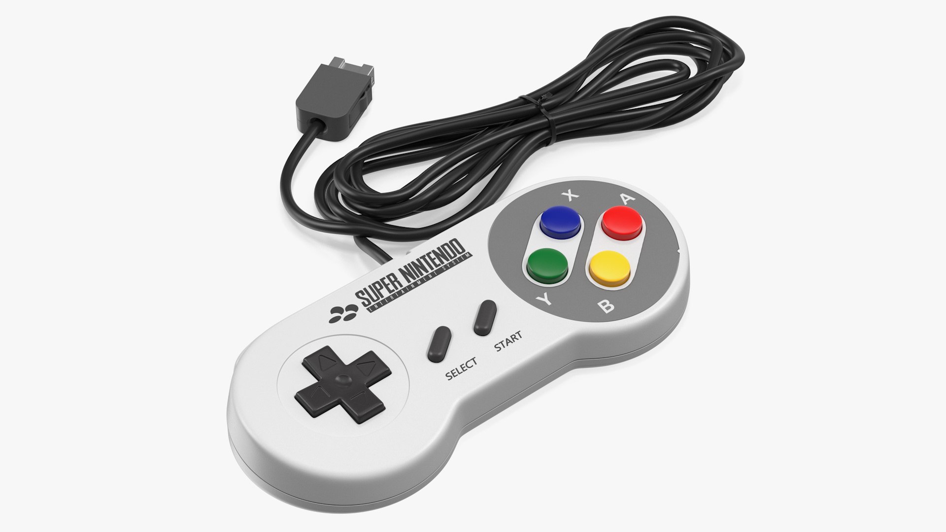 Nintendo SNES Joystick Controller 3D model preview