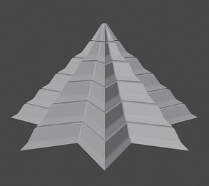Pyramidal Structure 8 Corners Interstices Beveled and Angles