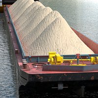 Hopper Barge with Sand
