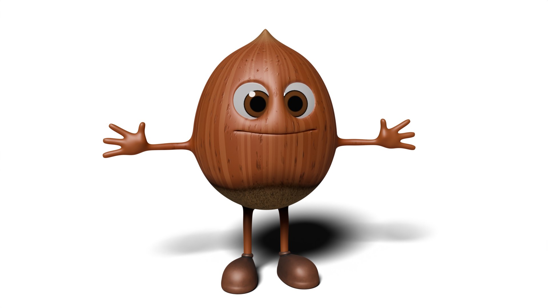 Stylized Cartoon Character  Fully Rigged  ARKit Face Rig  Nut Mascot 3D model https://p.turbosquid.com/ts-thumb/sV/kGzMt4/QU/nutman_01/png/1765047108/1920x1080/fit_q87/750c055f5929d47f18ee5033dd5e6644e787d3c8/nutman_01.jpg