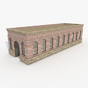 3d industrial building warehouse architecture model