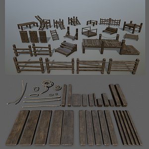 3D rope wood model
