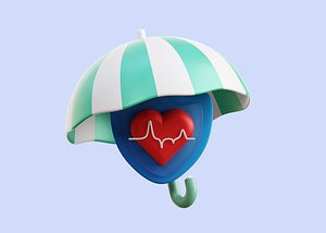 Life Insurance 3D Illustration 3D