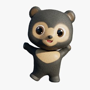 Cute Baby Sun Bear 3D