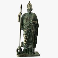 Statue Goddess Athena Bronze Old