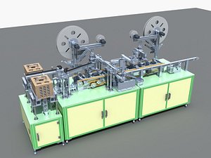 Industrial Equipment 26 - Automatic Cutting and Loading Assembly Line 3D model