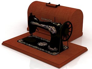 3D Antique Singer Sewing Machine