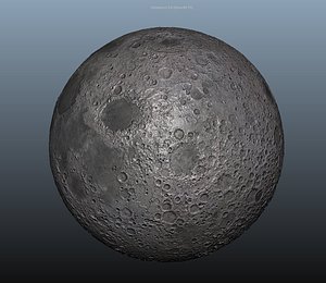 3d model moon normal
