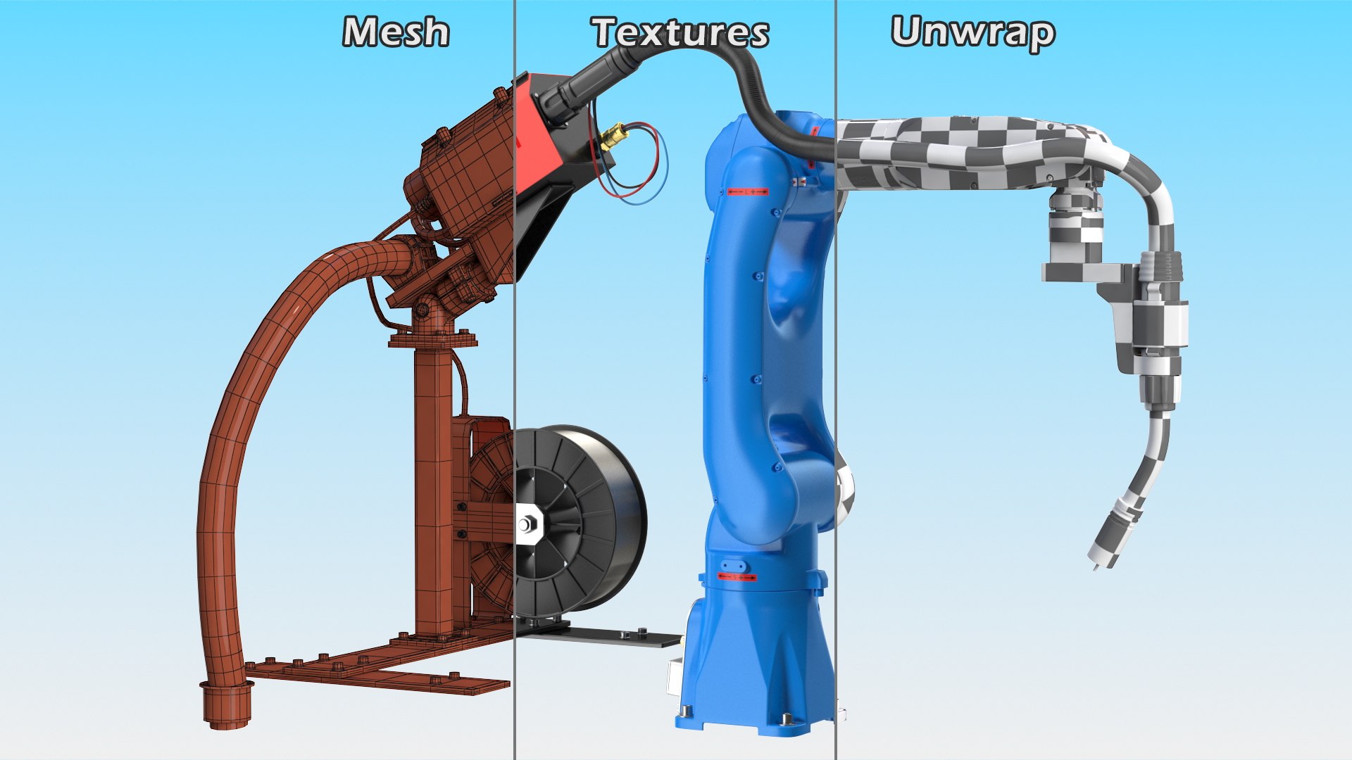 Yaskawa Motoman GP7 Robot with Welding Kit 3D model https://p.turbosquid.com/ts-thumb/sW/1xe2y9/0B/yaskawamotomangp7robotwithweldingkitc4dmodel019/jpg/1648995774/1920x1080/fit_q87/12b4e8519bc4031efba9e286443b862d87c7fd8b/yaskawamotomangp7robotwithweldingkitc4dmodel019.jpg