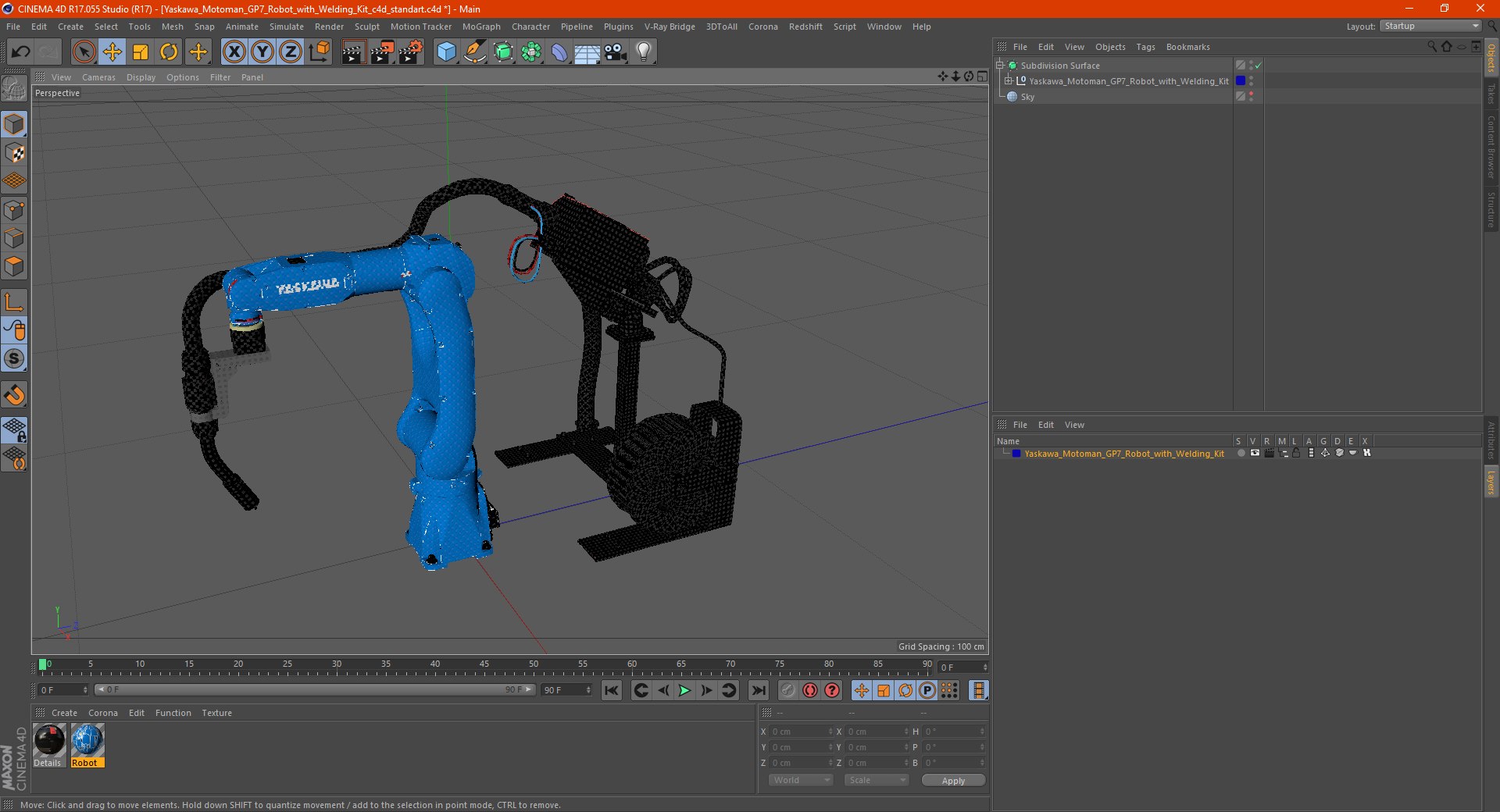 Yaskawa Motoman GP7 Robot with Welding Kit 3D model https://p.turbosquid.com/ts-thumb/sW/1xe2y9/Fc/yaskawamotomangp7robotwithweldingkitc4dmodel025/jpg/1648995792/1920x1080/fit_q87/c213f7b167d6482375199a9092c030ef8814ad74/yaskawamotomangp7robotwithweldingkitc4dmodel025.jpg