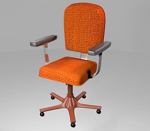 3D rigged office chair model